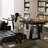 Black Rectangular Solid Wood Writing desk-1372483366