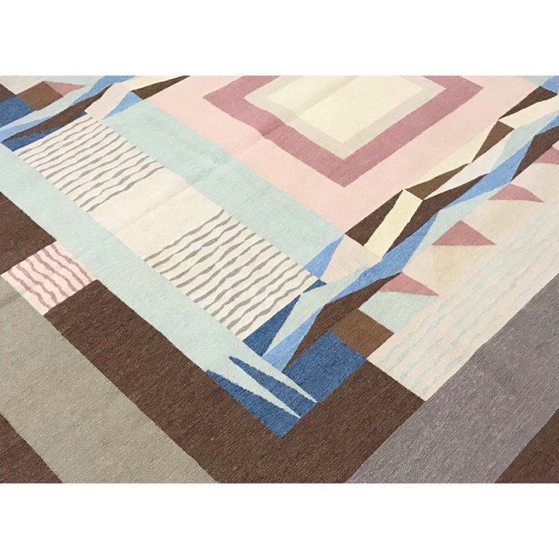 Aubusson Hand Knotted Wool Southwestern Area Rug