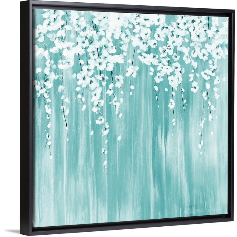 « spring drizzle ii », reproduction d’art sur toile, H 21,7 po x l 21,7 po x P 1,75 po, Cadre flottant noir