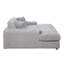 Chaise en velours côtelé gris clair Hilde avec 2 coussins Hilde