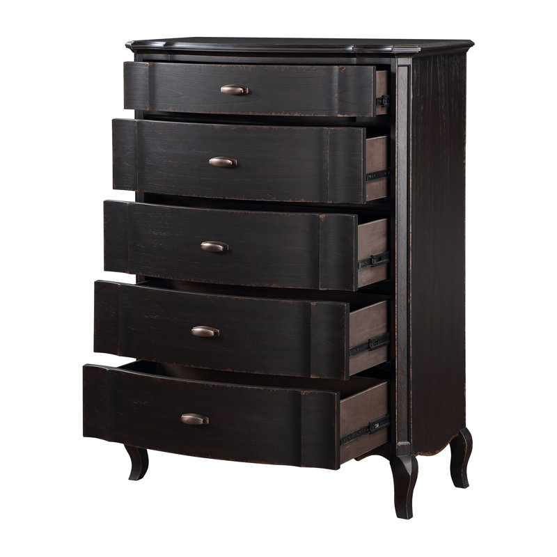 Commode, finition noire antique