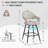 26" Faux Leather Counter Height Swivel Bar Stools-923409147-909672303