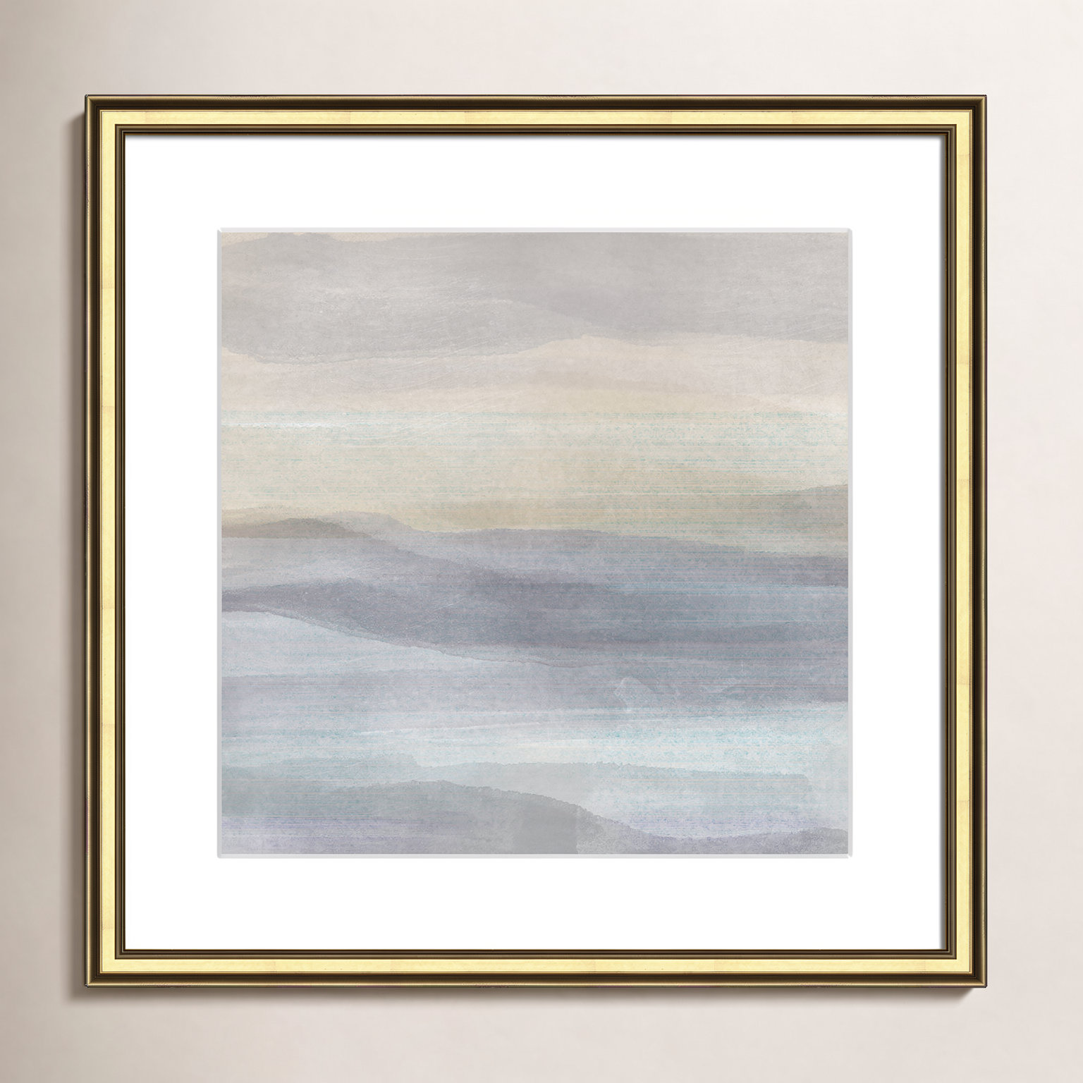 Peridan "Concept of Life" Painting by S. Swatland, Gold, 18.25" W x 18.25" H