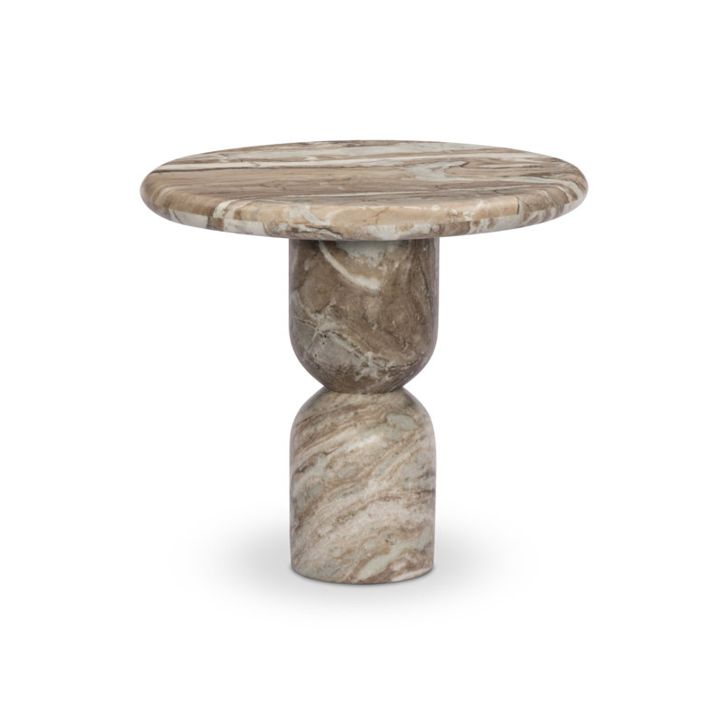 Figueroa End Table, Sawar Marble