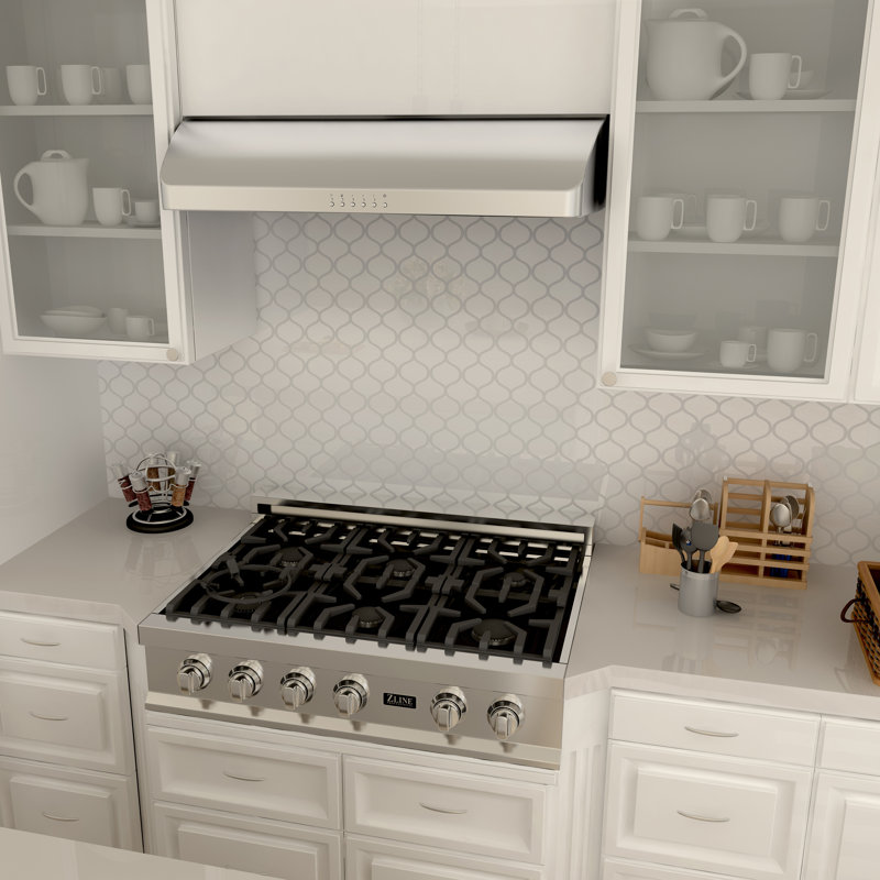 30" 600 CFM Ducted Under Cabinet Range Hood in Brushed Stainless Steel, 36"