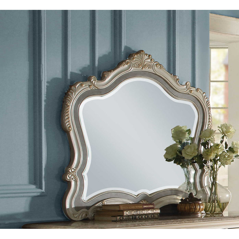 Miroir arqué pour commode Waldorf, Blanc perle