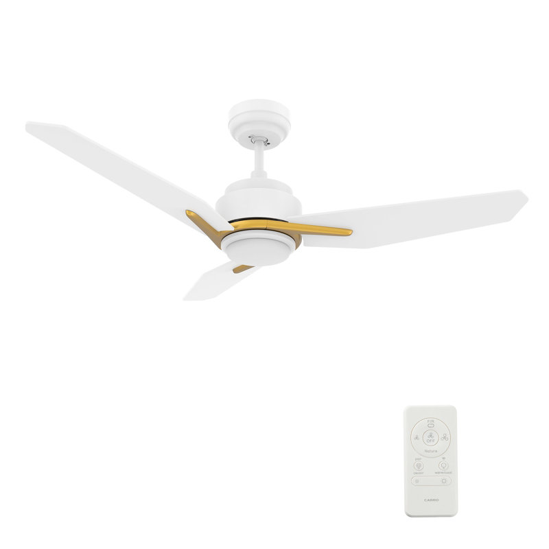 Ventilateur de plafond intelligent Tracer de 48 pouces avec télécommande, ensemble d'éclairage inclus, fonctionne avec l'assistant Google, Amazon Alexa et les raccourcis Siri.