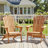 Outdoor Wooden Folding Adirondack Chair Set of 2 with Pre-Assembled BackRest, Wood Patio Chair for Garden Backyard Porch Pool Deck Firepit (28*31*36''-2PCS Light Brown)