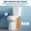 Toilette 19 pièces deux pièces, toilette compacte à cuve ronde avec levier latéral, chasse d'eau avec siège et quincaillerie incluse