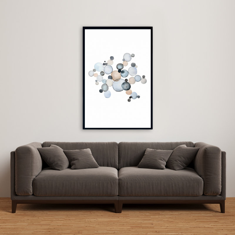 Grayish Bubbles Print On Canvas