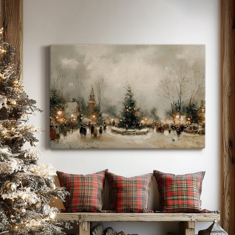 Candlelit Candle at Dusk-Premium Gallery Wrapped Canvas, 12" H x 18" W