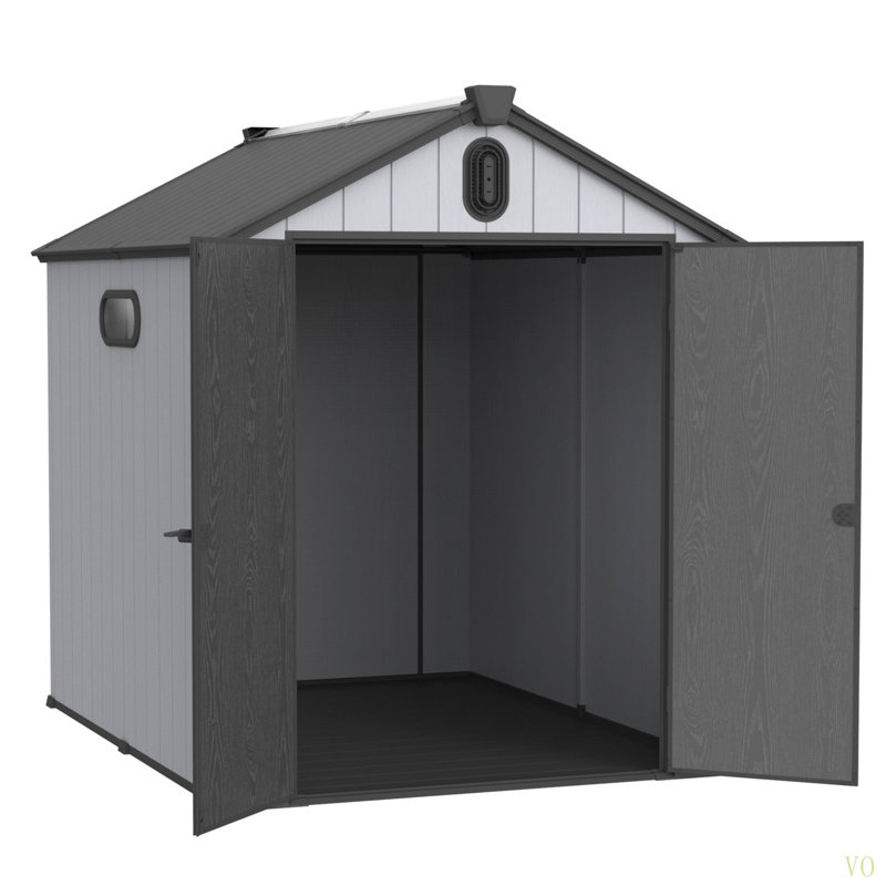 Remise de rangement en plastique 6 * 8Ft en résine pour le jardin