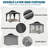 8.5 ft. W x 8.5 ft. D Outdoor Wood Gazebo, Hardtop Gazebo Permanent Cedar Wooden Gazebo with Galvanized Steel Double Roof-124799371