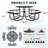 46-Inch Black Round Picnic Table With Umbrella Hole