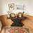 47''Double Semi-Circles 3d Hammer-Shaped Texture Base Wood Console Table