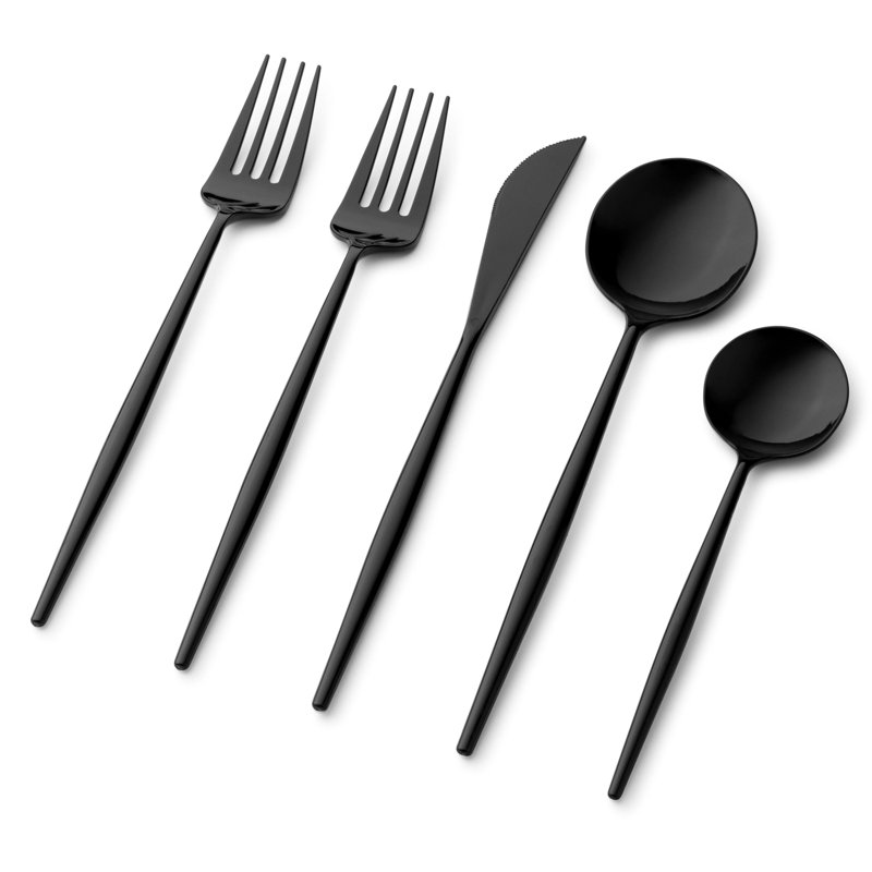 Disposable Noble Collection Flatware Set, Black
