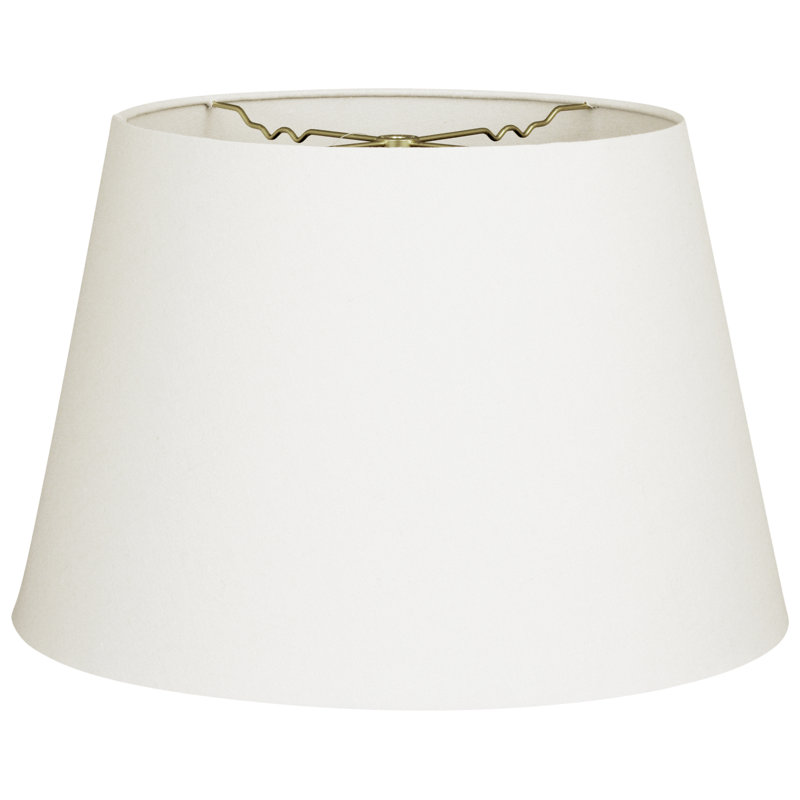 Abat-jour Linen Empire (Araignée), Blanc lin, H 8,5 po x l 12 po P 12 po