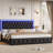 Athanasius Faux Leather Platform Bed with LED Lighting and Drawers-1356800846-1348519638