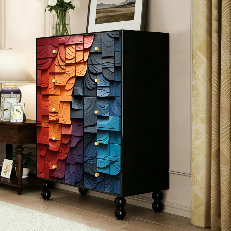 meuble décoratif à tiroirs de style rétro français