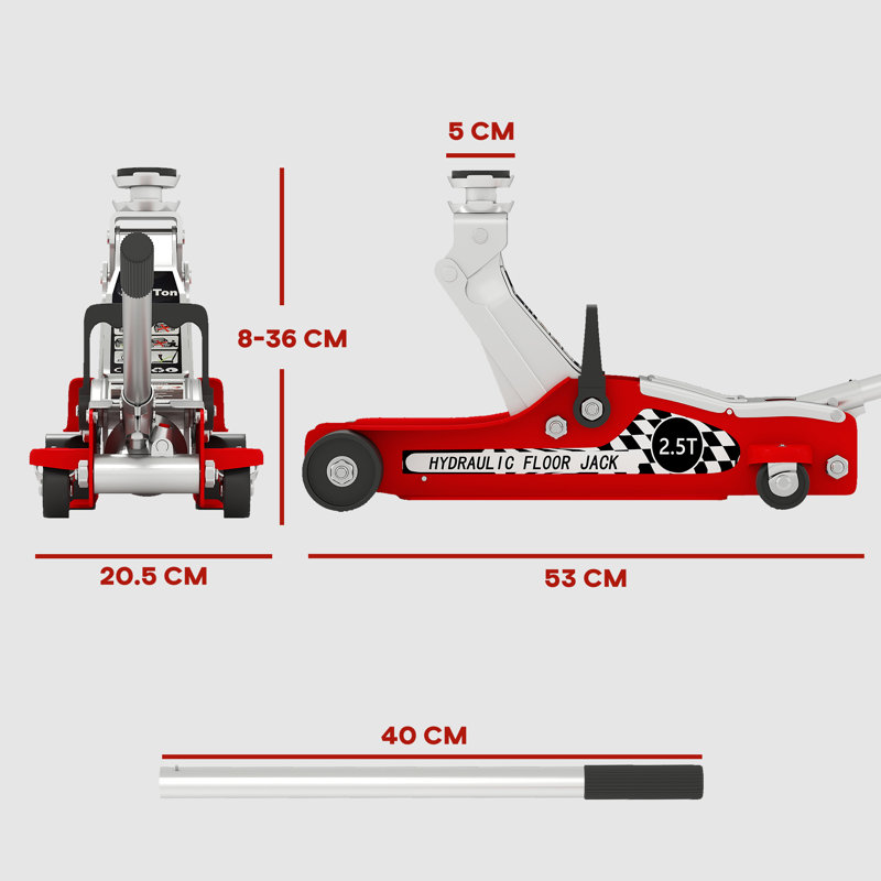 17.5cm H x 53cm W Car Jack