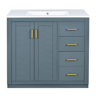 Meuble-lavabo 36 po avec lavabo en céramique