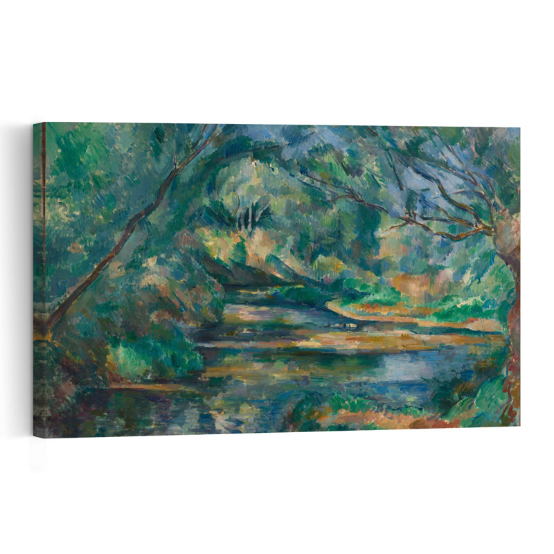 Le Ruisseau, vers 1895-1900. Estampe murale abstraite contemporaine représentant un arbre et un paysage., H 24 po x l 36 po