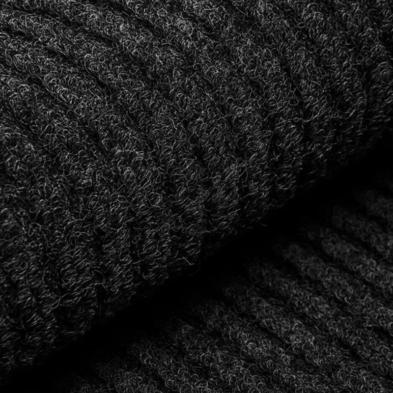 Hullfish Non-Slip Indoor Outdoor Door Mat, Rectangle 60cm W x 90cm L, Black