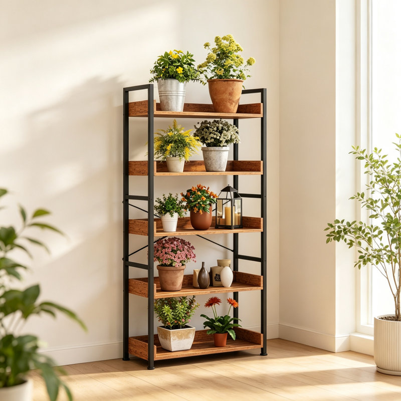 144.3 cm H x 60 cm W Bookcase, Brown