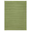 Tapis vert 9 pi 1 po x 12 pi, velours doux, motif Strie moderne, ton sur ton, pure laine, tissé à la main, tapis oriental