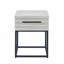 Table d'appoint de rangement contemporaine, blanche