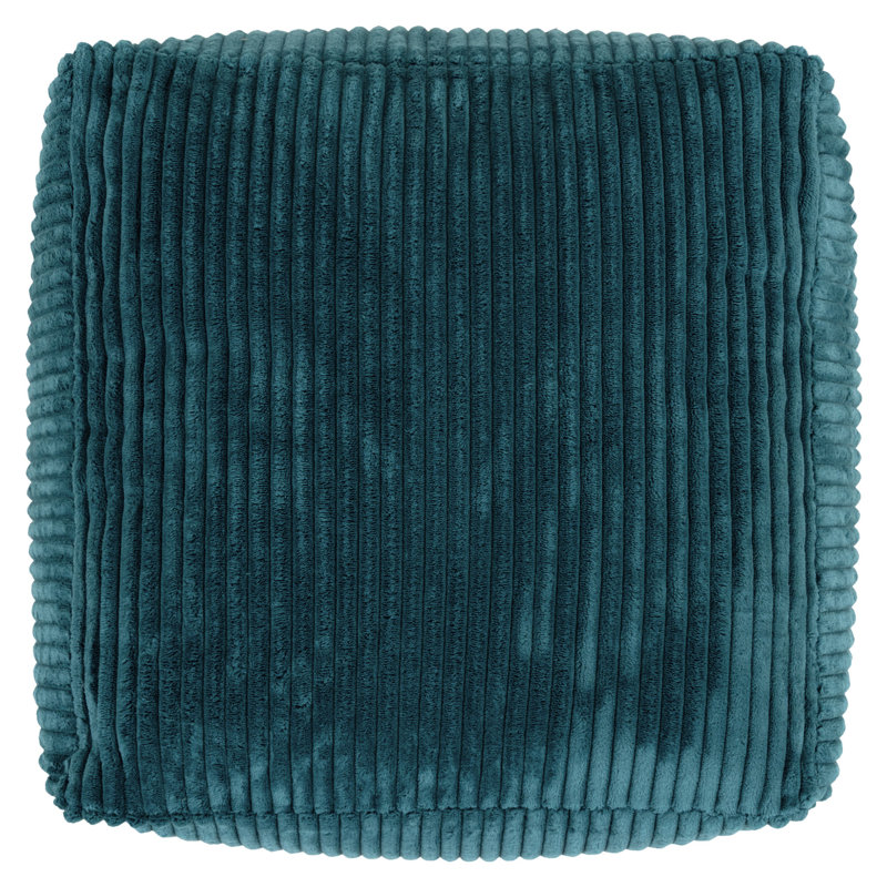 Soul 40Cm Square Pouffe Ottoman, Teal Green