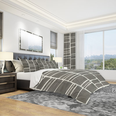 Ensemble de housse de couette transitionnel Minimalist Graphics IV - microfibre de polyester