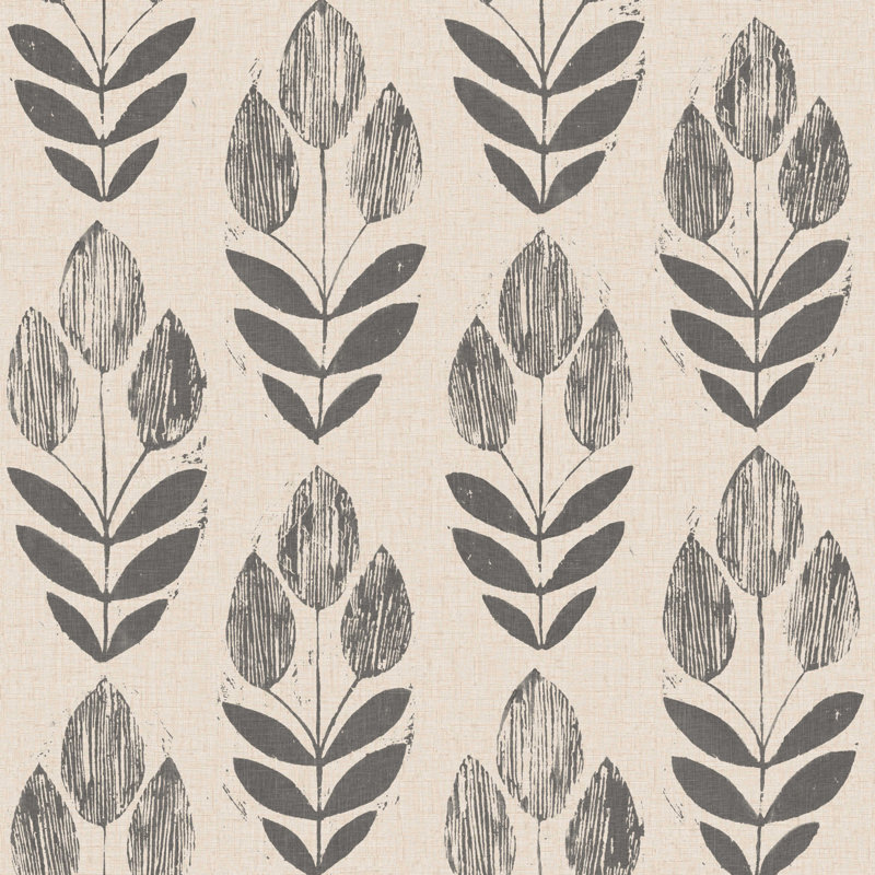 Guyer Floral Roll, Black, 396" L x 20.5" W