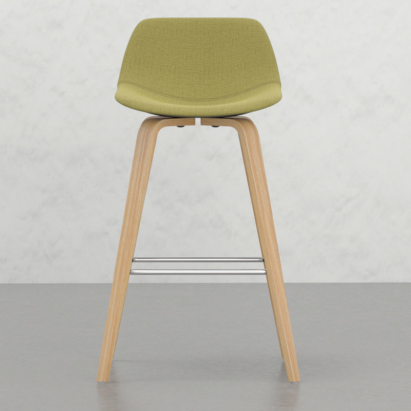 Tabouret (2) - Tissu d'ameublement en tissu acide, assise et dossier courbés à 2 contreplaqués avec tissu, contreplaqué, placage, détails pour la décoration intérieure