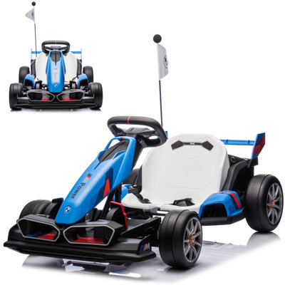 24v 7.5 Mph Electric Go Kart With Adjustable Seat, Drifting Car Battery Powered Ride On Toy