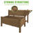 Behn 2-tier Wooden Elevated Planter With Storage Shelf, Slide Table