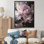 Harmonieux rose gris pivoine II - pivoines, art mural
