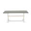 L'ensemble de table de salle à manger 5 pièces pour 4 personnes comprend une table de cuisine rectangulaire avec pieds en X et 4 chaises de salle à manger Parsons en tissu crème, lin brossé blanc-1104351895-1104382253