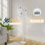 Lampe sur pied 3 lumières, à intensité variable avec interrupteur au pied, cages suspendues industrielles, ampoules DEL incluses-1791500160-1764474960