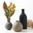 Rustic Farmhouse Ceramic Vase Set Of 3 With Matte Finish, Ideal For Styling Fresh Or Dried Botanicals And Enhancing Modern And Traditional Interiors.-1279335834