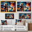 «Colorful Brooklyn Bridge - City», reproduction sur toile encadrée-1770928281-1770928284