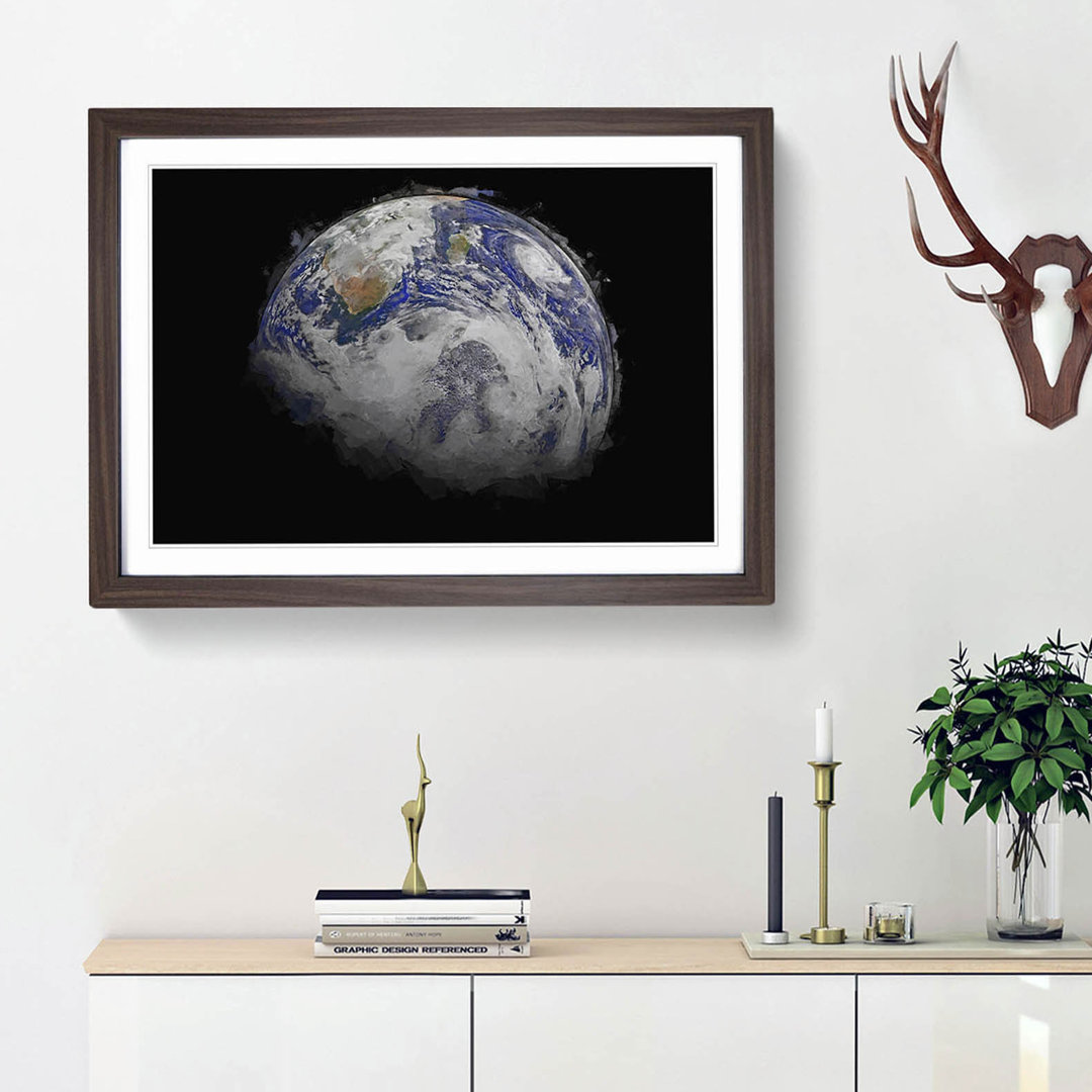 A Sky View of Earth in Abstract - Framed Print
