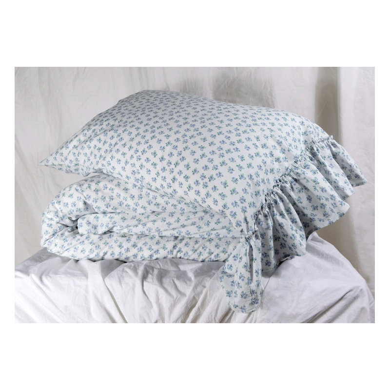 Pillow Case, King Pillowcase, Chambray Floral