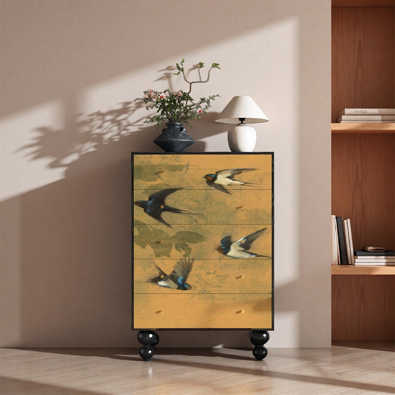 Armoire de rangement à cinq tiroirs Elegant Pine