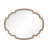 35" Scalloped Gold Wall Mirror