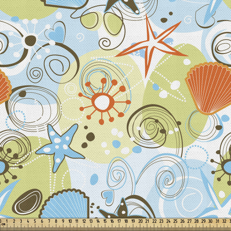 fab_50648_Ambesonne tissu de coquillages, l 36 po x L 360 po