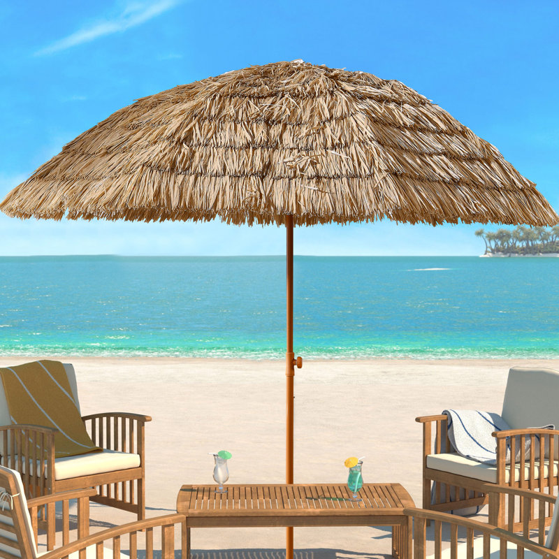 Parasol de patio 8 'Thatch Tiki Tropical Palapa Raffia Tiki Hut Hawaiian Hula Beach