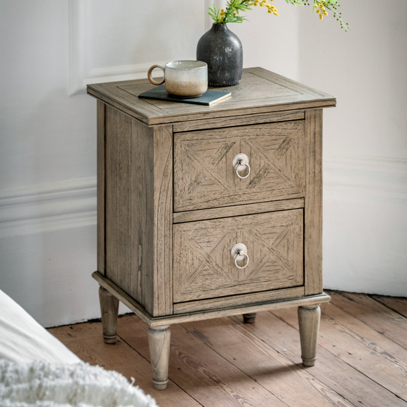 Mandie 50cm W Solid Wood Bedside Table