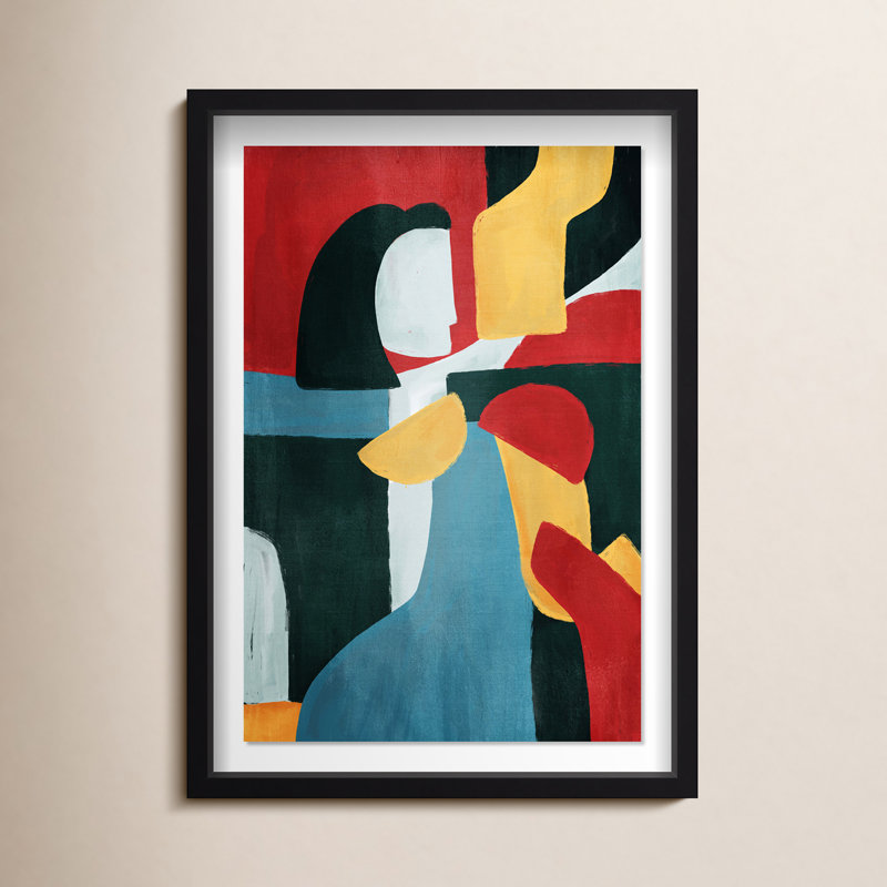 «Colorful Abstract Couple» par Joss & Main - impression d'art graphique, Noir, H 16 po x l 11 po