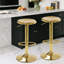 Ensemble de 2 tabourets de bar pivotants réglables à hauteur de comptoir, sans dossier, or-1615955590